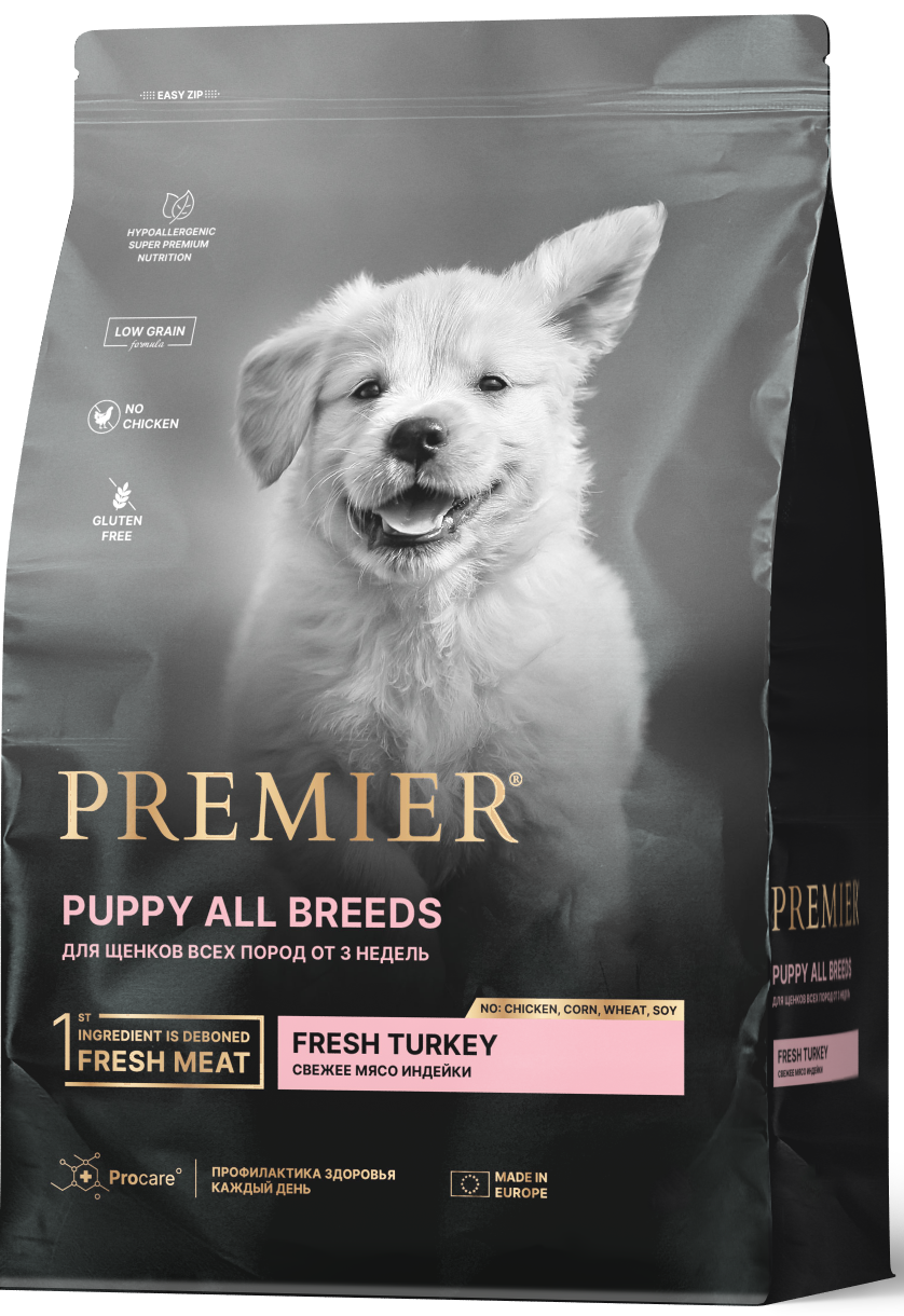 Premier Dog (Премьер Дог) с индейкой для щенков 1 кг