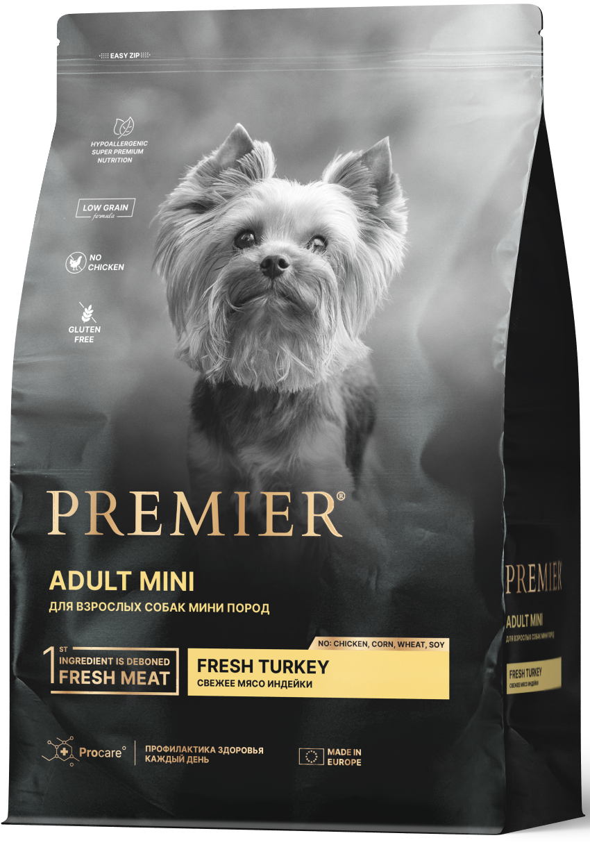 Premier Dog (Премьер Дог) с индейкой для собак мини пород 3 кг